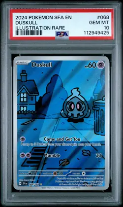 2024 POKEMON SFA EN-SHROUDED FABLE ILLUSTRATION RARE #068 DUSKULL PSA 10 - Image 1