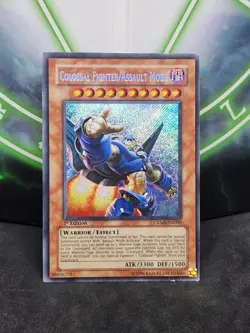 Yugioh Colossal Fighter/Assault Mode CRMS-EN000 1st Edition Secret Rare HP - Image 1