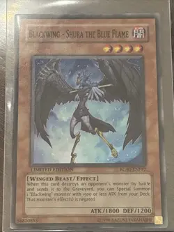 Blackwing - Shura the Blue Flame RGBT-ENPP2 Limited Super Rare LP - Image 1