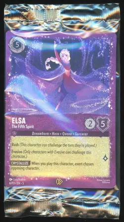 SEALED Elsa The Fifth Spirit Glimmer Foil Disney Lorcana Promo Card 6/P3 - Image 1