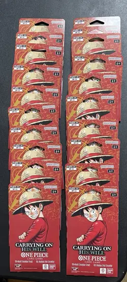 LOT OF 20 One Piece OP-13 Carrying on His Will Sleeved Blister Booster Packs QTY - Image 1