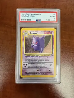 Pokemon 1999 Fossil Gengar 5/62 Holo PSA 4 English Trading Card - Image 1