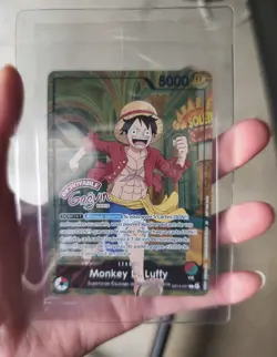 One Piece Card French Luffy Op13-001 X Musee Grevin Promo New - Image 1