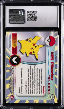 2000 POKEMON TOPPS CHROME SER 1 CHROME #25 PIKACHU CGC 9.5 - Image 2