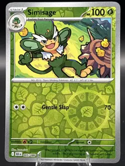 Pokemon TCG - Simisage - 095/086 - SV: Black Bolt - Reverse Holo - Image 1