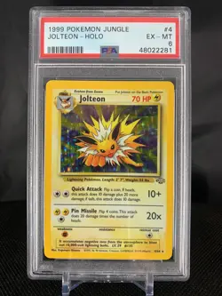 1999 Pokemon Jungle Jolteon #4 PSA 6 - Image 1
