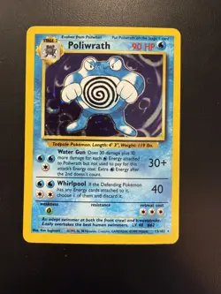 Pokemon TCG Poliwrath Base Set 13/102 Holo Unlimited Holo Rare - Image 1