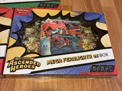 3 Pokemon TCG Ascended Heroes Mega ex Box Bundle Feraligatr Emboar Meganium New - Image 3