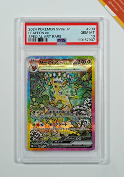 Pokemon PSA 10 Leafeon Ex #200 SV8a Terastal Festival Ex 2024 Japanese - Image 1