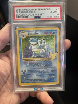 Pokemon PSA 10 GEM MINT Celebrations Blastoise 2/102 Classic Collection Holo - Image 1