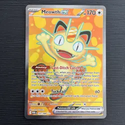 Meowth Ex 107/88 Ultra Rare Full Art NM/M Perfect Order Pokemon Card - Image 1