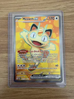 MEOWTH EX ULTRA RARE POKEMON HOLO PERFECT ORDER 107/88 NM - Image 1