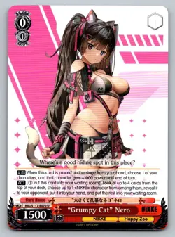 "Grumpy Cat" Nero NIK/S117-E070 U U GODDESS OF VICTORY: NIKKE Weiss Schwarz NM - Image 1