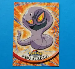 TV Animation 24 Arbok, Non-Holo, Blue Logo, Pokemon Karte Topps Series 1, 1999 - Image 1