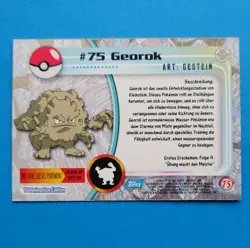 TV Animation 75 Georok, Non-Holo, Blue Logo Pokemon Karte Topps Series 1, 1999 - Image 2