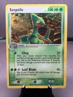 Pokemon TCG Sceptile 4/17 Pop Series 1 Holo Rare VTG 2004 - Image 1