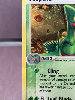 Pokemon TCG Sceptile 4/17 Pop Series 1 Holo Rare VTG 2004 - Image 2
