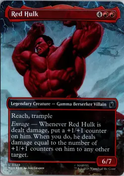 Red Hulk (Borderless) 329 Marvel Super Heroes Magic: The Gathering Foil NM - Image 1
