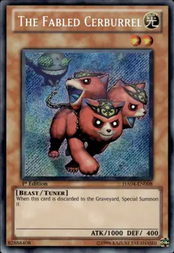 The Fabled Cerburrel - Secret Rare 1st Edition HA04-EN008 - LP - YuGiOh - Image 1