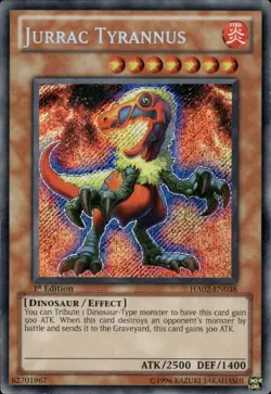 Jurrac Tyrannus - Secret Rare 1st Edition HA02-EN038 - LP - YuGiOh - Image 1