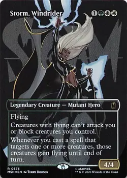 Marvel Super Heroes #375 Storm, Windrider (Borderless) Foil - Image 1