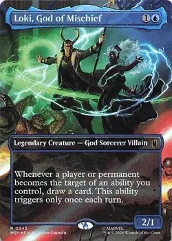 Marvel Super Heroes #343 Loki, God of Mischief (Borderless) Foil - Image 1