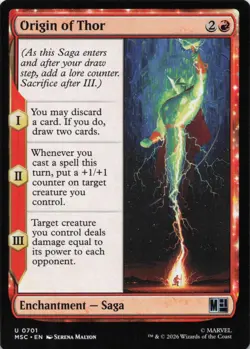 Origin of Thor 701 UC Commander: Marvel Super Heroes MTG NM/M - Image 1