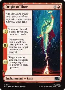 Origin of Thor 701 UC Commander: Marvel Super Heroes MTG NM/M - Image 3