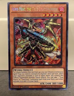 Yugioh 3x Ignis Heat, the True Dracowarrior FIGA-EN053 Secret Rare - Image 1