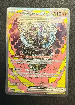 Cornerstone Mask Ogerpon ex 160/131 SV Prismatic Evolutions SIR NM - Image 1