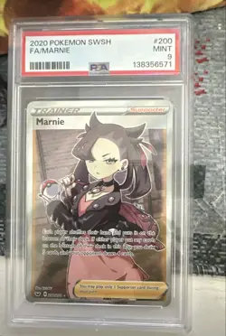 Marnie (Full Art) 200/202 Swsh01: Sword & Shield Holo PSA 9 - Image 1