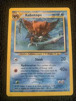 Pokemon TCG Neo Discovery Kabutops Non Holo Rare Card 25/75 Mint - Image 1