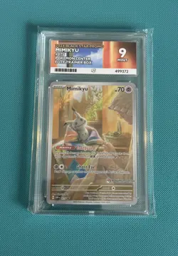 Pokemon TCG Card Mimikyu SVP 075 Stamped Pokemon Center Black Star Promo Ace 9 - Image 1