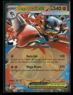 Mega Lucario ex - 077/132 - 077/132 Prize Pack Series Cards - NM - Image 1