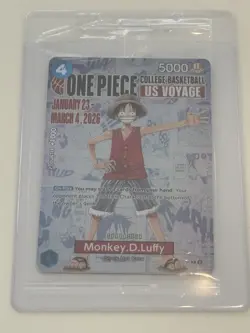 One Piece College Basketball US Voyage Monkey D. Luffy Promo Card P-055 P 2026 - Image 1