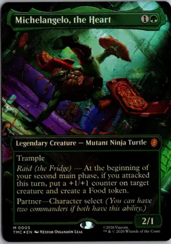 Michelangelo, the Heart (Borderless) 5 Commander: TMNT Magic: The Gathering Foil - Image 1