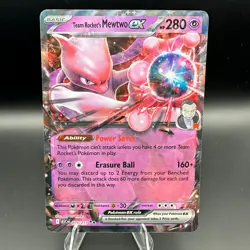Team Rocket's Mewtwo ex 079/217 Double Rare Ascended Heroes Pokemon Holo NM - Image 1