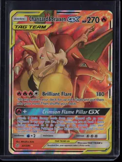 Charizard & Braixen GX 22/236 Pokemon Cosmic Eclipse GX Rare Near Mint - Image 1