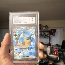 Pokemon TCG CGC 9 Blastoise ex #184/165 SV 151 Ultra Rare Holo EN 2023 - Image 1