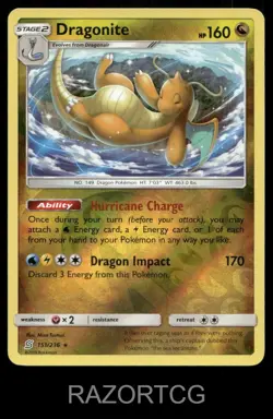 DRAGONITE 151/236 R UNIFIED MINDS POKEMON REVERSE HOLO LP - Image 1