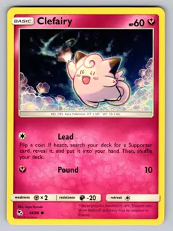 Clefairy 38/68 Common Hidden Fates Pokemon Lightly Played - Image 1