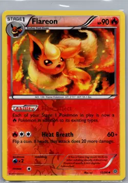 Flareon 13/98 Uncommon Ancient Origins Pokemon Reverse Holo Near Mint - Image 1