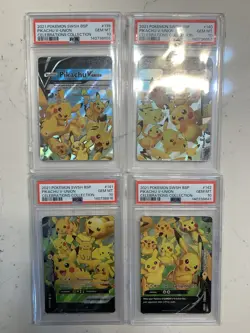POKEMON SWSH CELEBRATIONS PIKACHU V-UNION NON SEQUENTIAL SET OF 4 PSA 10💎⚡ - Image 1