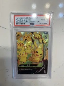 POKEMON SWSH CELEBRATIONS PIKACHU V-UNION NON SEQUENTIAL SET OF 4 PSA 10💎⚡ - Image 4
