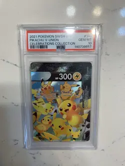 POKEMON SWSH CELEBRATIONS PIKACHU V-UNION NON SEQUENTIAL SET OF 4 PSA 10💎⚡ - Image 5