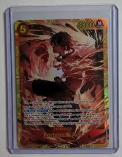 One Piece Portgas D Ace OP16-118 Alt Art Secret Rare Full Art Foil NM - Image 1