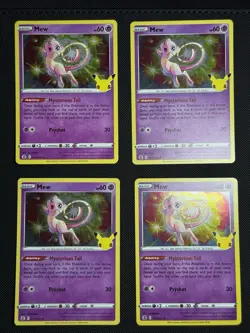 Pokemon TCG Celebrations Mew Holo Rare Card 011/025 NM Condition(lot Of 4) - Image 1