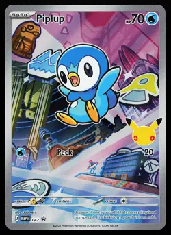 Piplup 042 Holo Mega Evolution Promo Pokemon Card - Image 1