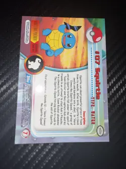 Topps Squirtle 07 TV Animation Edition Holo Pokemon Card Eng 1999 - Image 2
