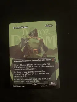 MTG Marvel Super Heroes Doctor Doom Borderless Logo Card 0365 Non-Foil - Image 1